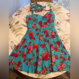 Betsey Johnson Floral Halter Dress